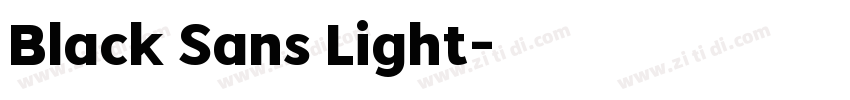 Black Sans Light字体转换